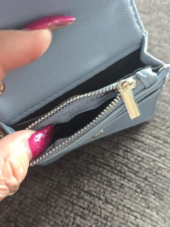 Steve Madden Quilted Mini Pouch - Powder Blue - Picture 7 of 7